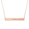 14k Gold Skinny Bar Birthstone Necklace - 2 Stones sold by Tiny Tags