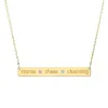 14k Gold Skinny Bar Birthstone Necklace - 2 Stones sold by Tiny Tags