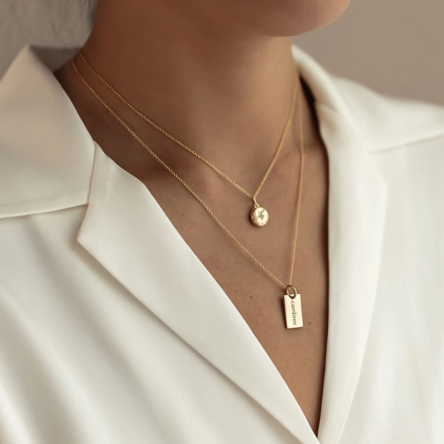 14k Gold Round Mini Locket Charm sold by Tiny Tags product image thumbnail 2