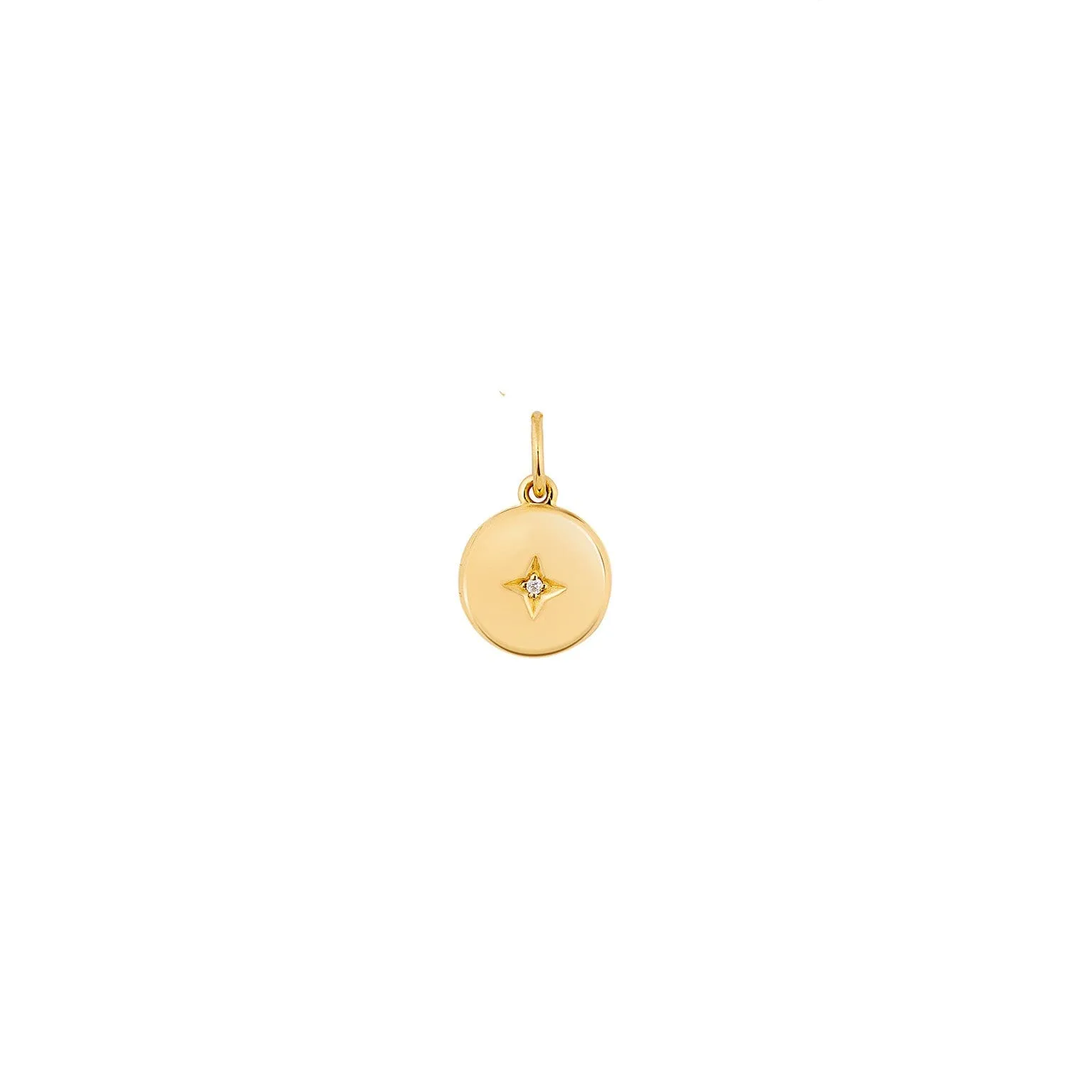 14k Gold Round Mini Locket Charm sold by Tiny Tags