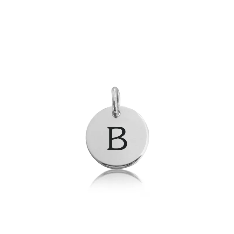 Sterling Silver Initial Circle - Uppercase sold by Tiny Tags