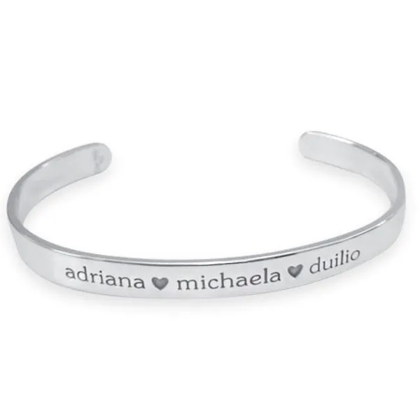 Custom Engraved Cuff Bracelet sold by Tiny Tags product image thumbnail 4