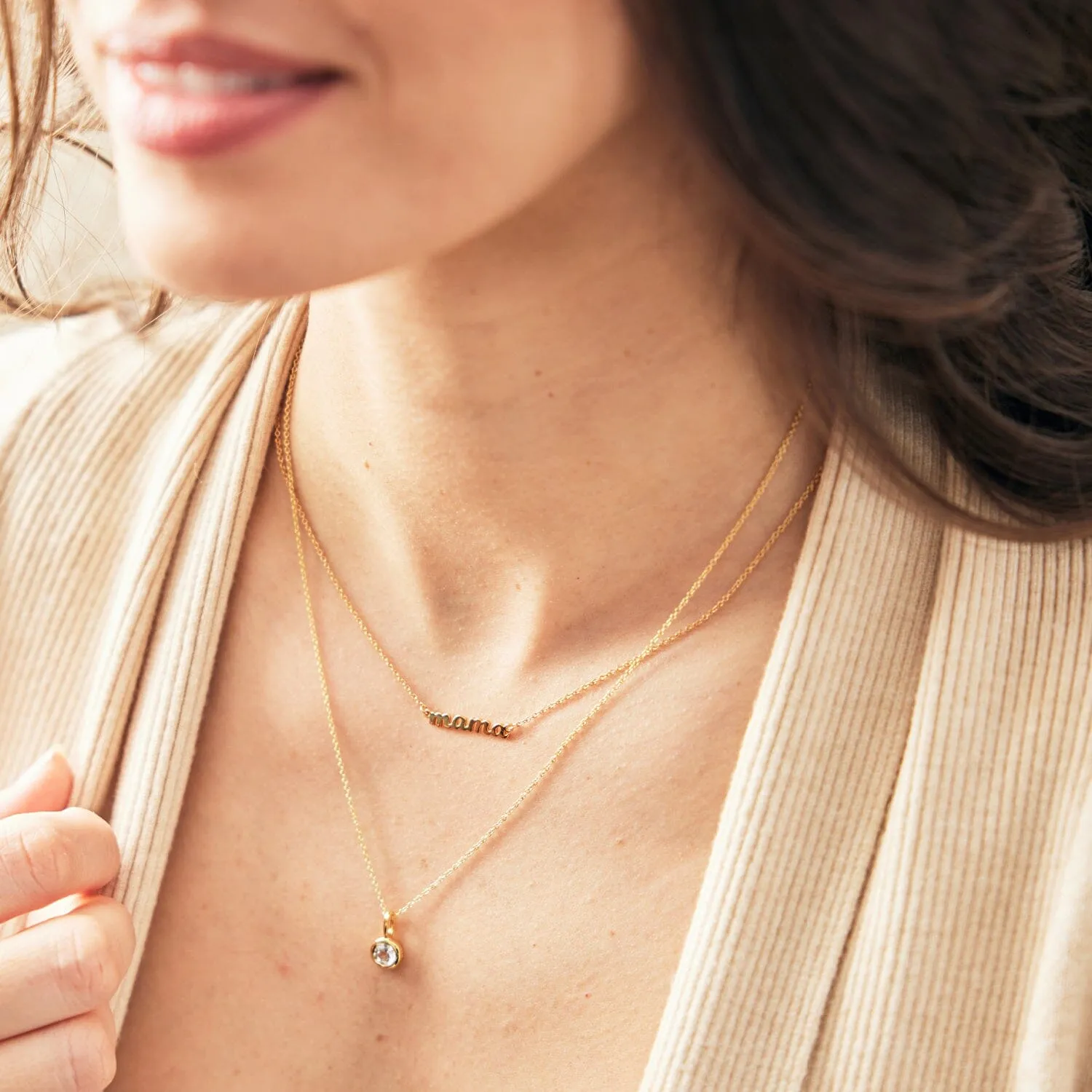 Birthstone Charm Necklace sold by Tiny Tags product image thumbnail 4