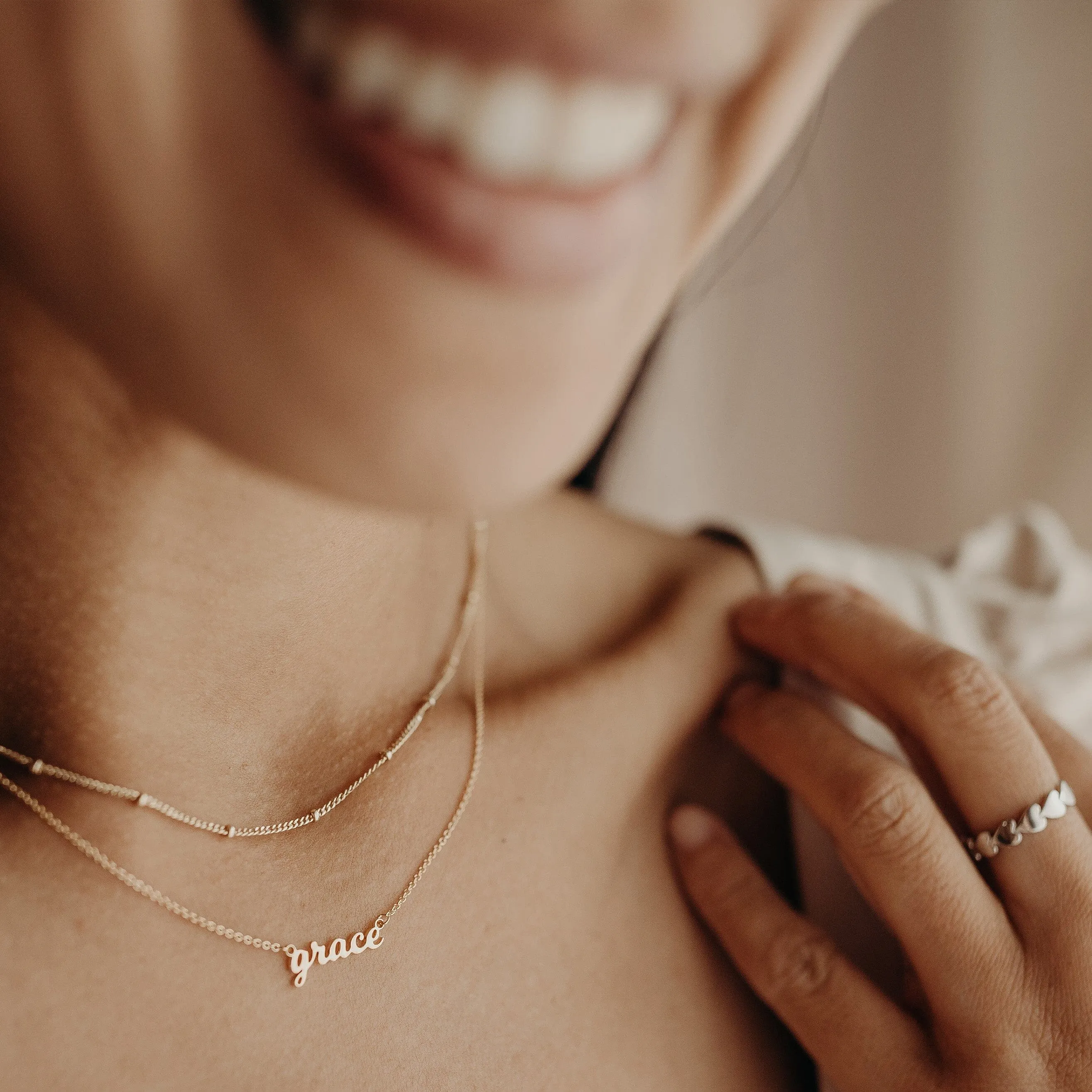 Script Nameplate Necklace sold by Tiny Tags product image thumbnail 2