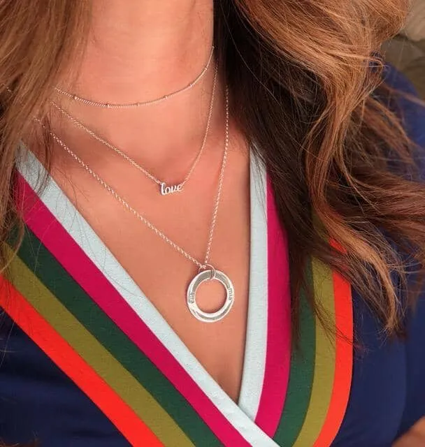 Love Script Nameplate Necklace sold by Tiny Tags product image thumbnail 2