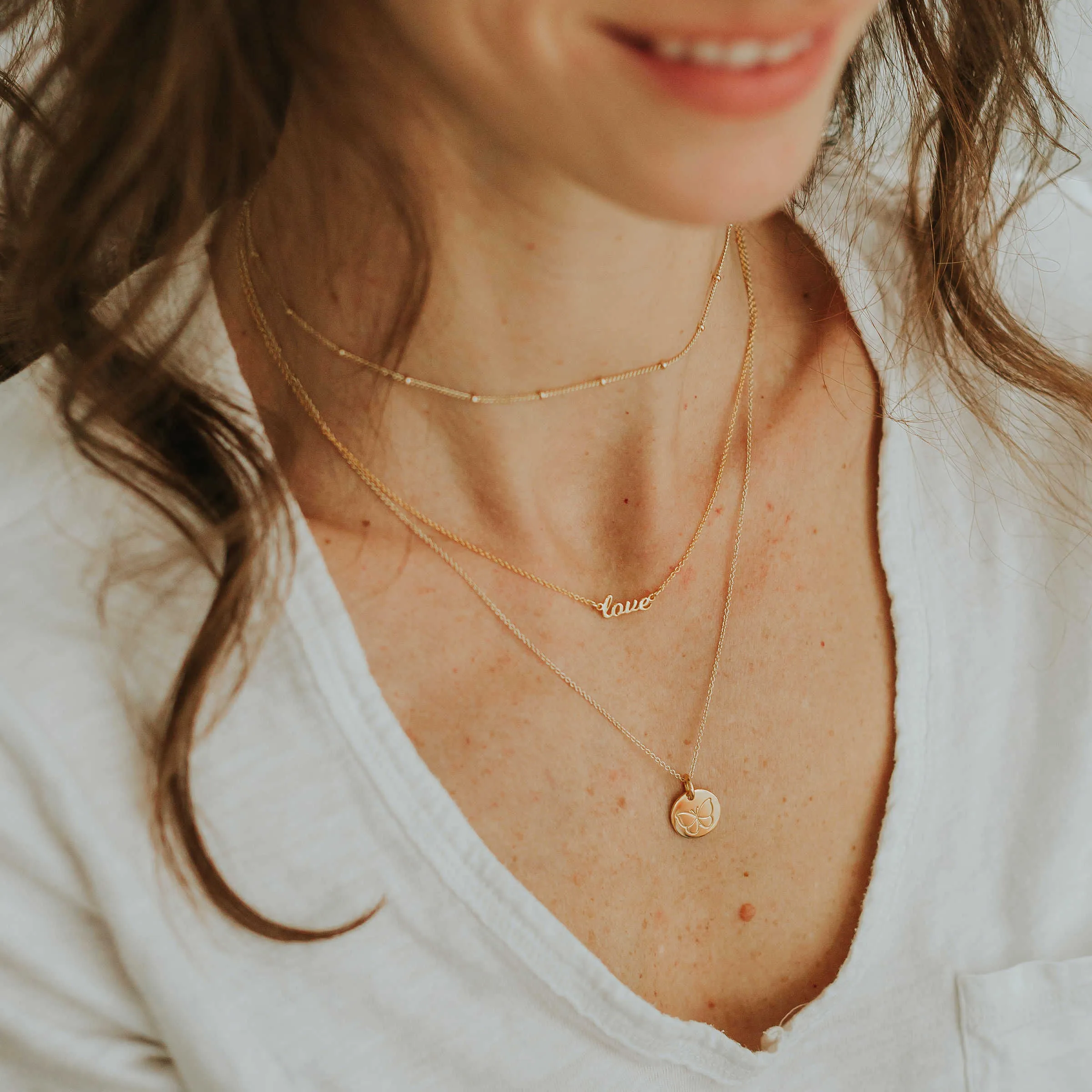 Love Script Nameplate Necklace sold by Tiny Tags product image thumbnail 3