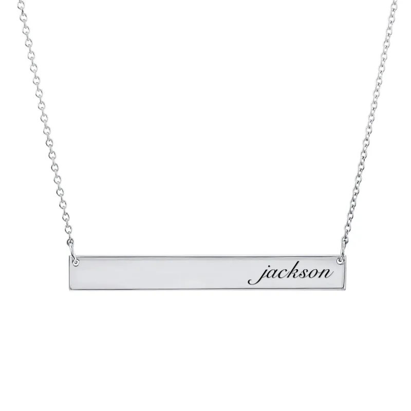 Script Skinny Bar Necklace sold by Tiny Tags