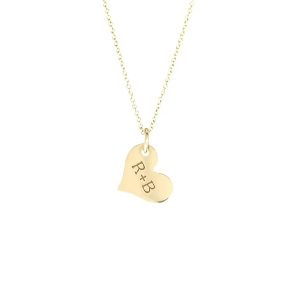 Gold Heart Necklace with Birthstone sold by Tiny Tags product image thumbnail 3