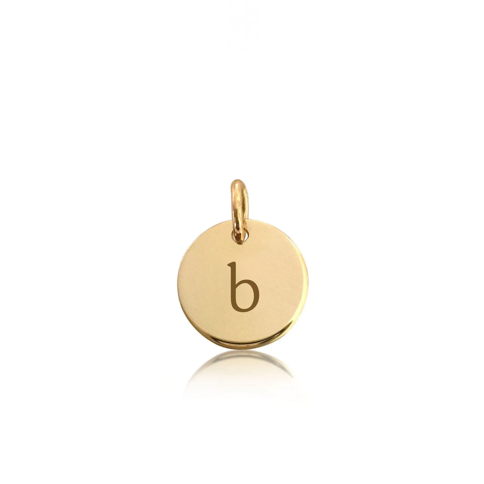 14k Gold Initial Circle - Lowercase sold by Tiny Tags