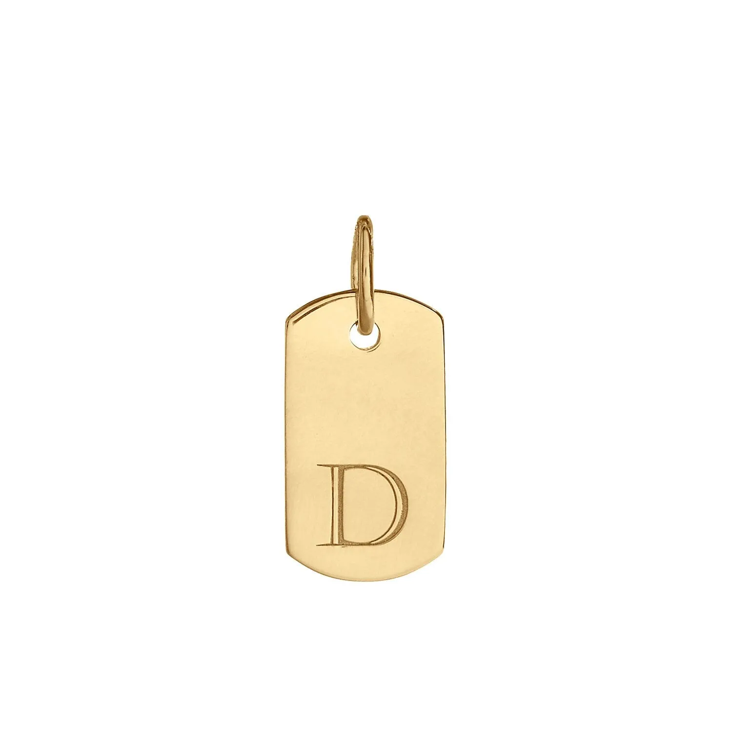 14k Gold Rounded Mini Dog Tag sold by Tiny Tags
