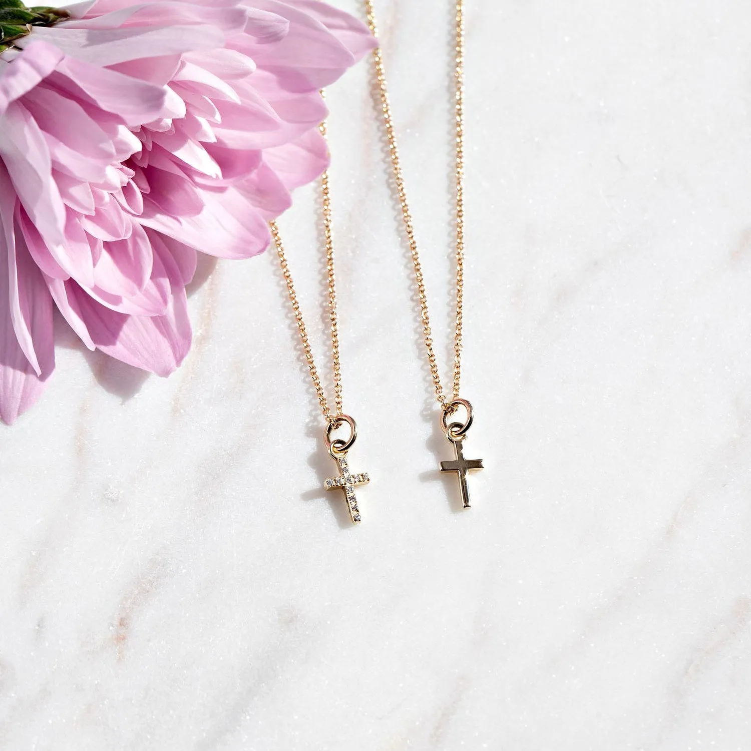 14k Gold Cross Charm sold by Tiny Tags product image thumbnail 2