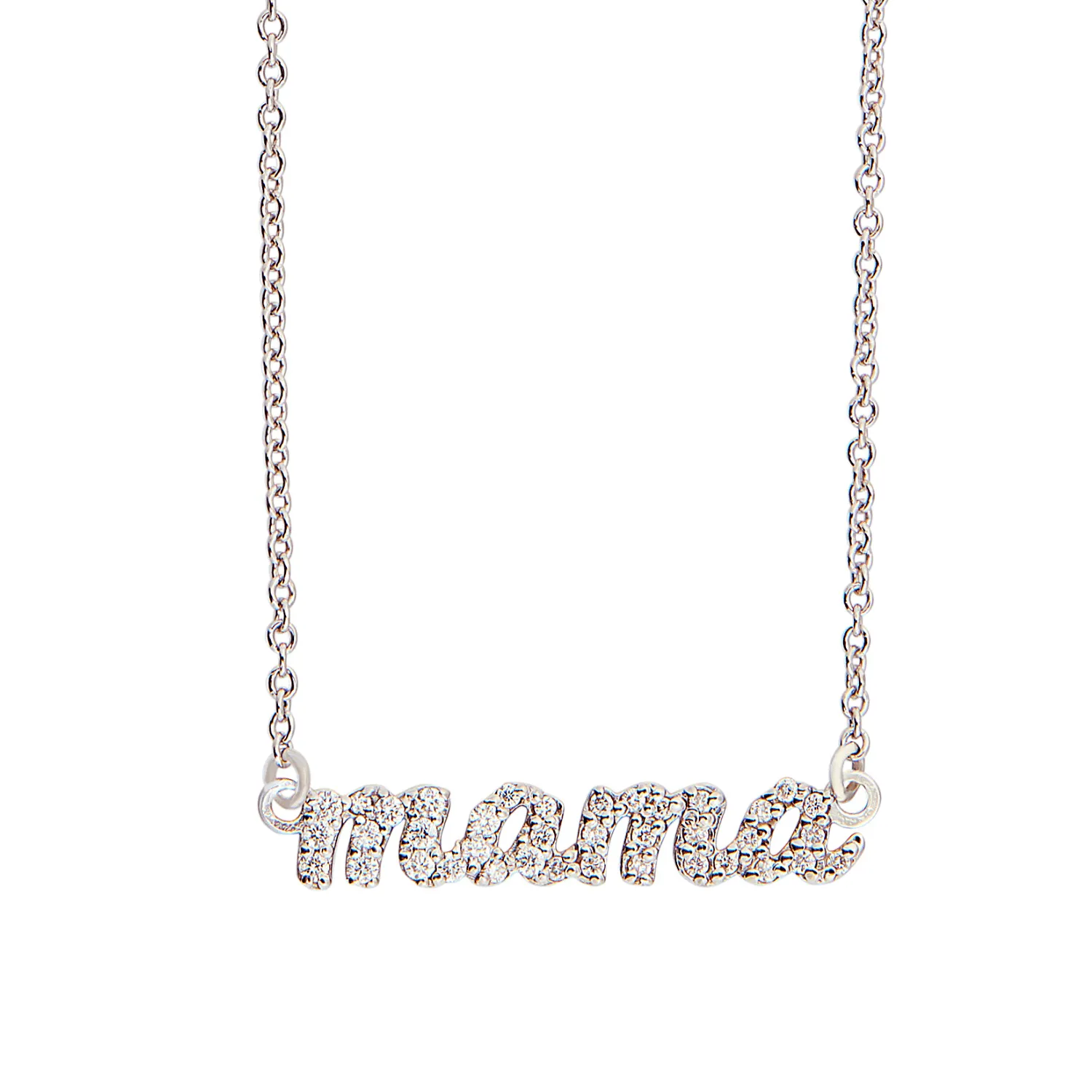 Pavé Script Mama Necklace sold by Tiny Tags product image thumbnail 4
