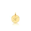 Gold Script Initial Circle sold by Tiny Tags