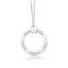 14k Gold Circle Pendant Necklace - 5 Names sold by Tiny Tags