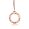 14k Gold Circle Pendant Necklace - 5 Names sold by Tiny Tags