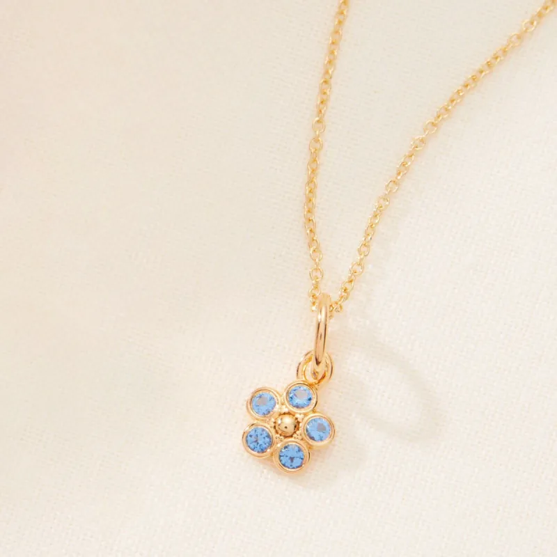 Flower Mini Charm Necklace sold by Tiny Tags