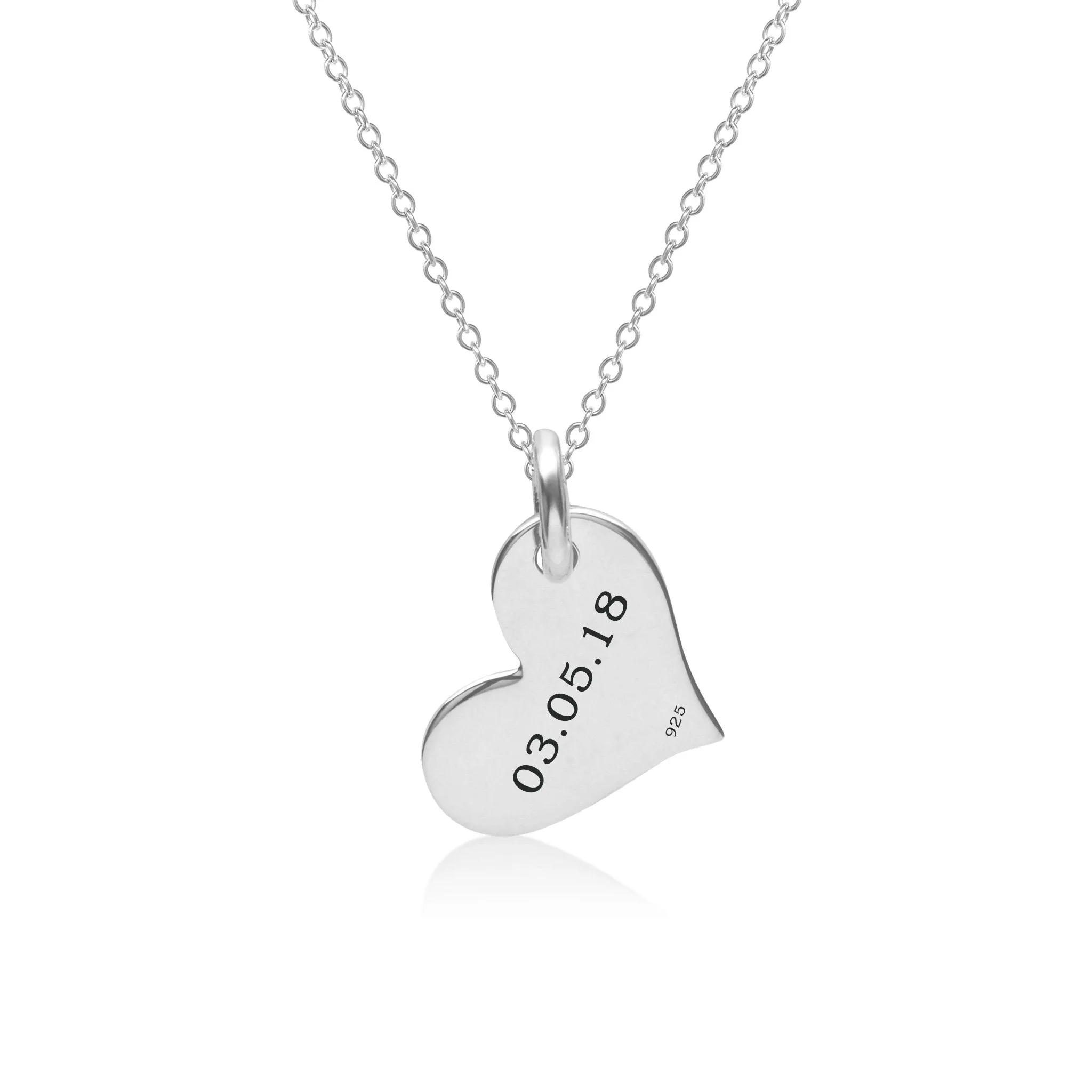 Sterling Silver Heart Necklace sold by Tiny Tags product image thumbnail 3