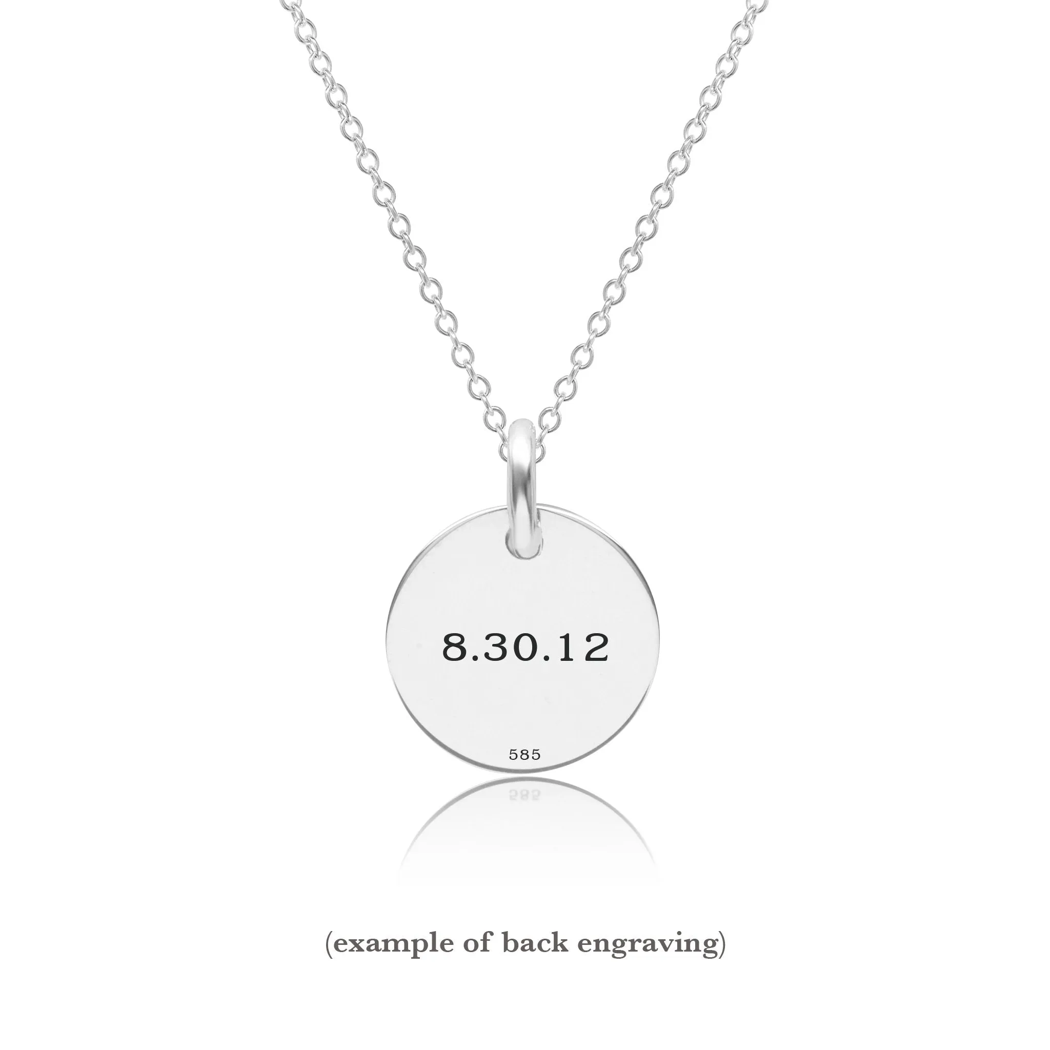Sterling Silver Initial Circle Necklace - Uppercase sold by Tiny Tags product image thumbnail 4