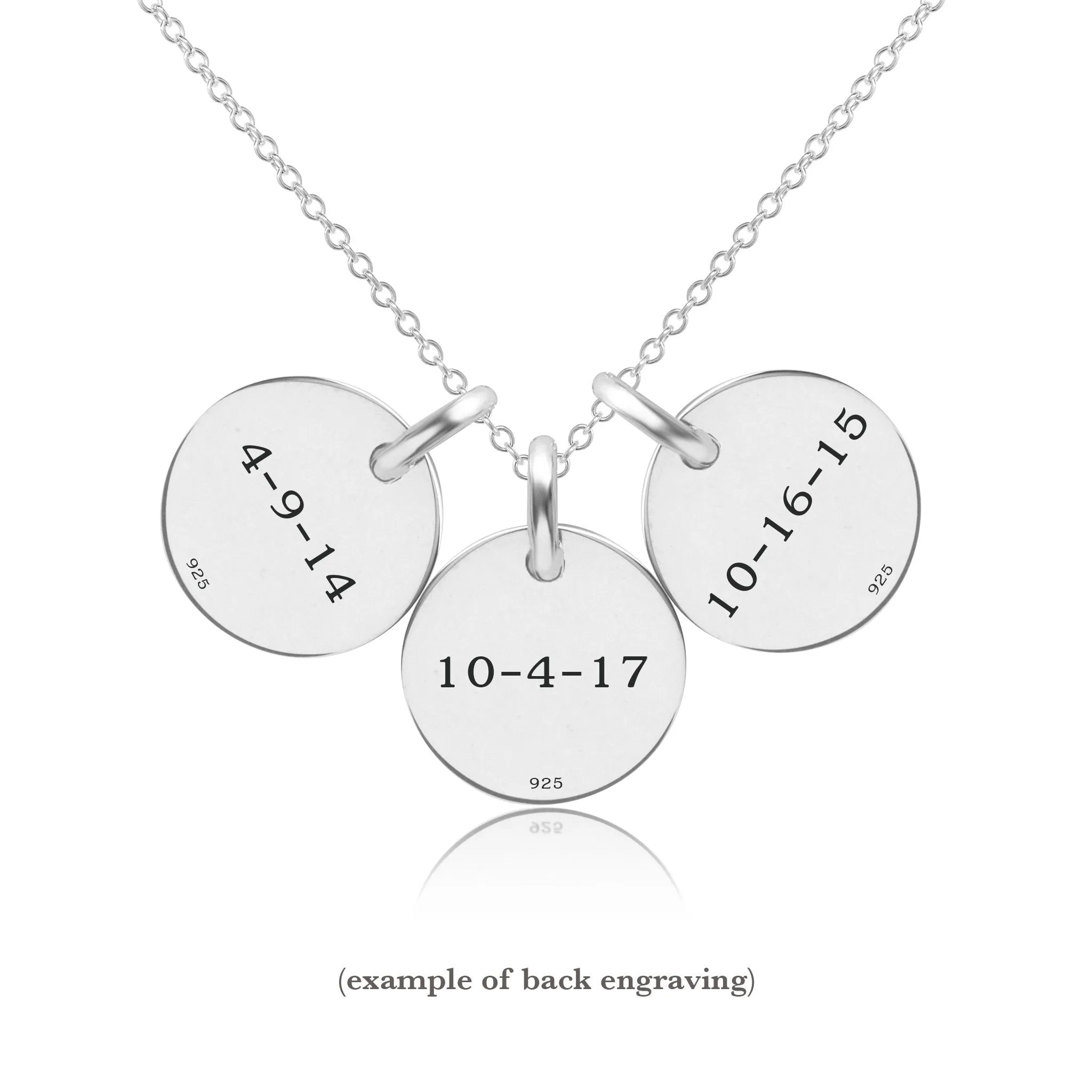 Sterling Silver Circle Necklace - 3 Names sold by Tiny Tags product image thumbnail 2