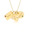 14k Gold Family Necklace With Birthstones sold by Tiny Tags