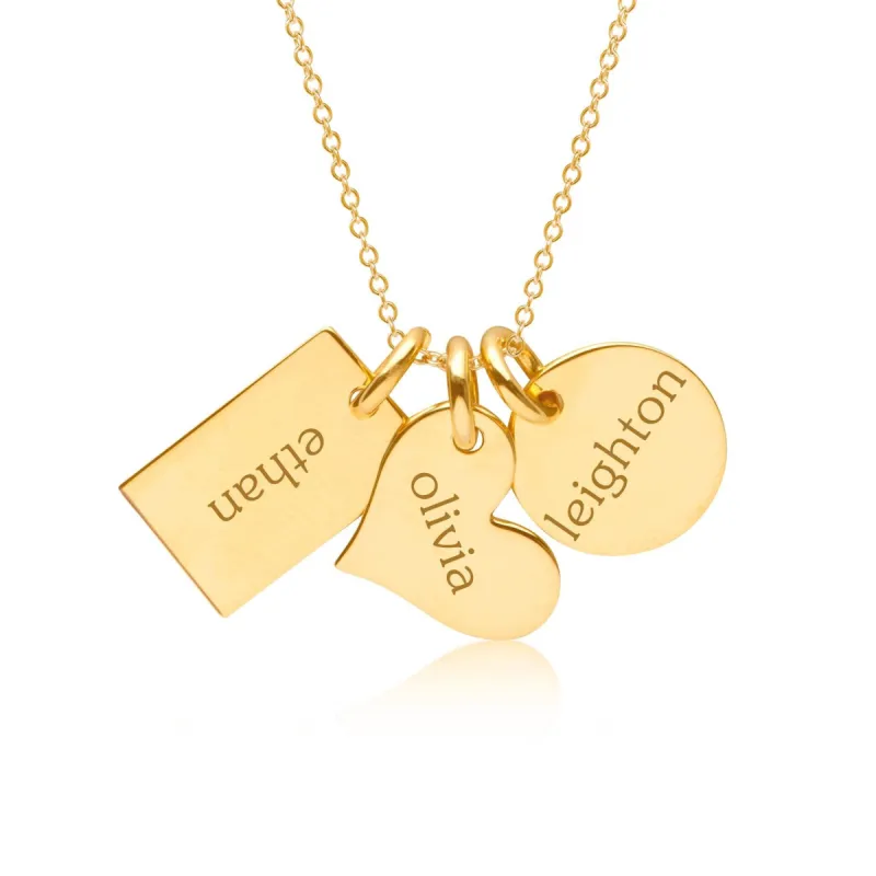 Gold Family Necklace sold by Tiny Tags