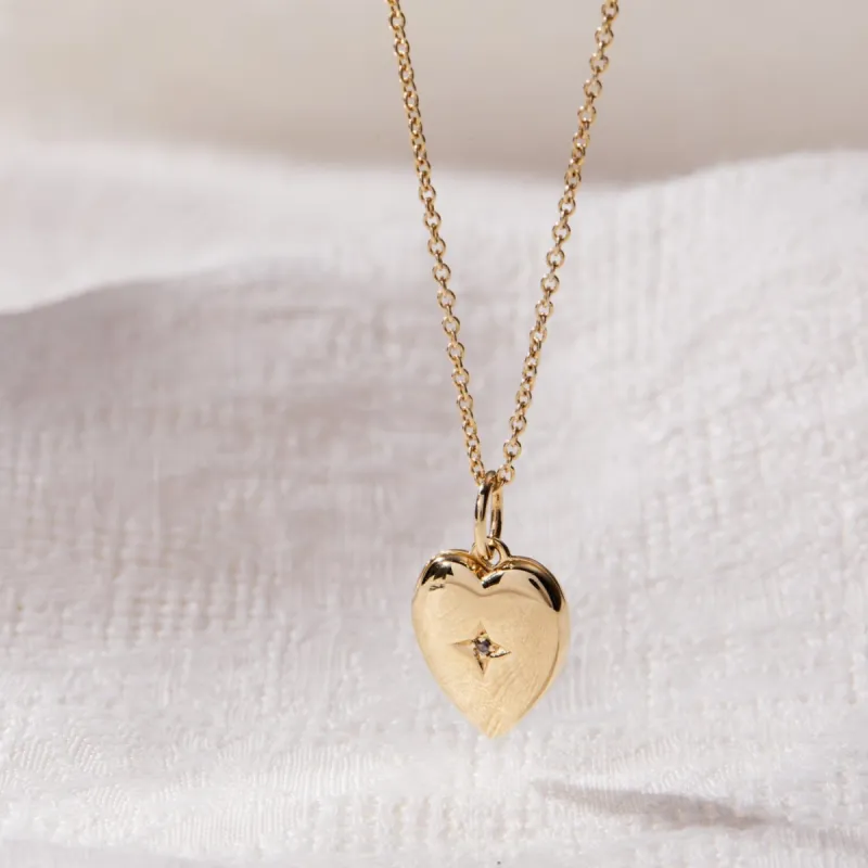 14k Gold Heart Mini Locket Necklace sold by Tiny Tags