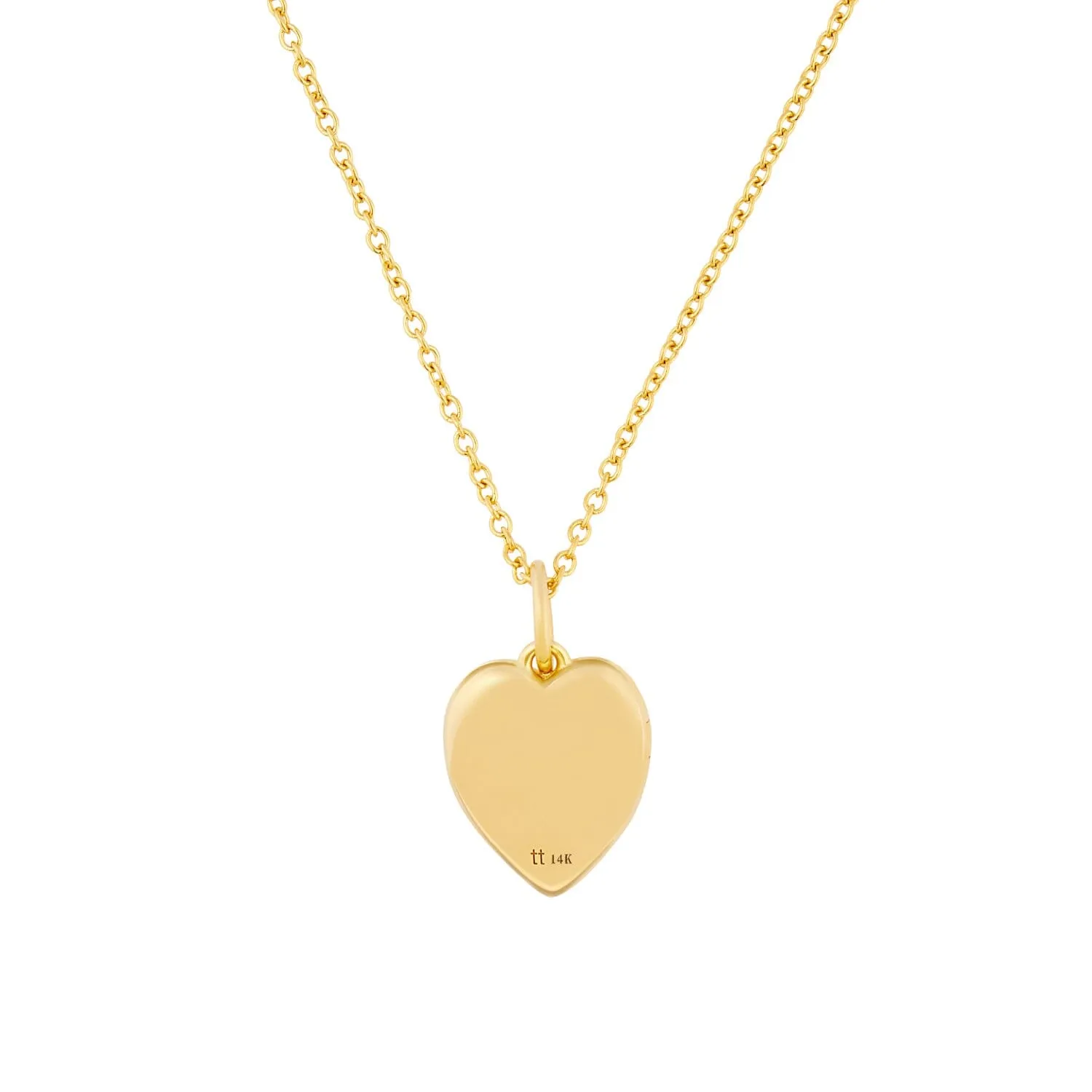 14k Gold Heart Mini Locket Necklace sold by Tiny Tags product image thumbnail 5