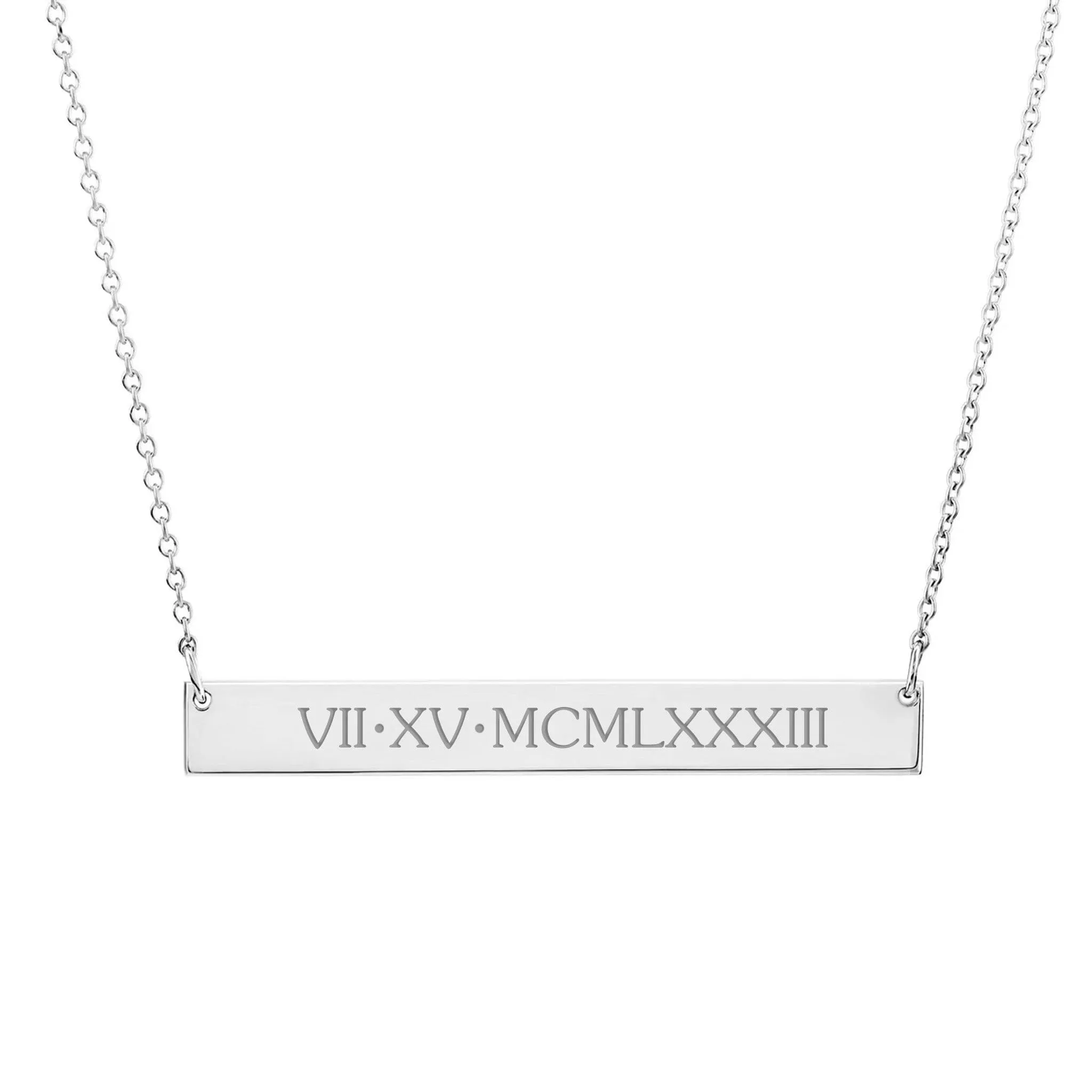 14k Gold Skinny Bar Necklace - Uppercase sold by Tiny Tags product image thumbnail 3
