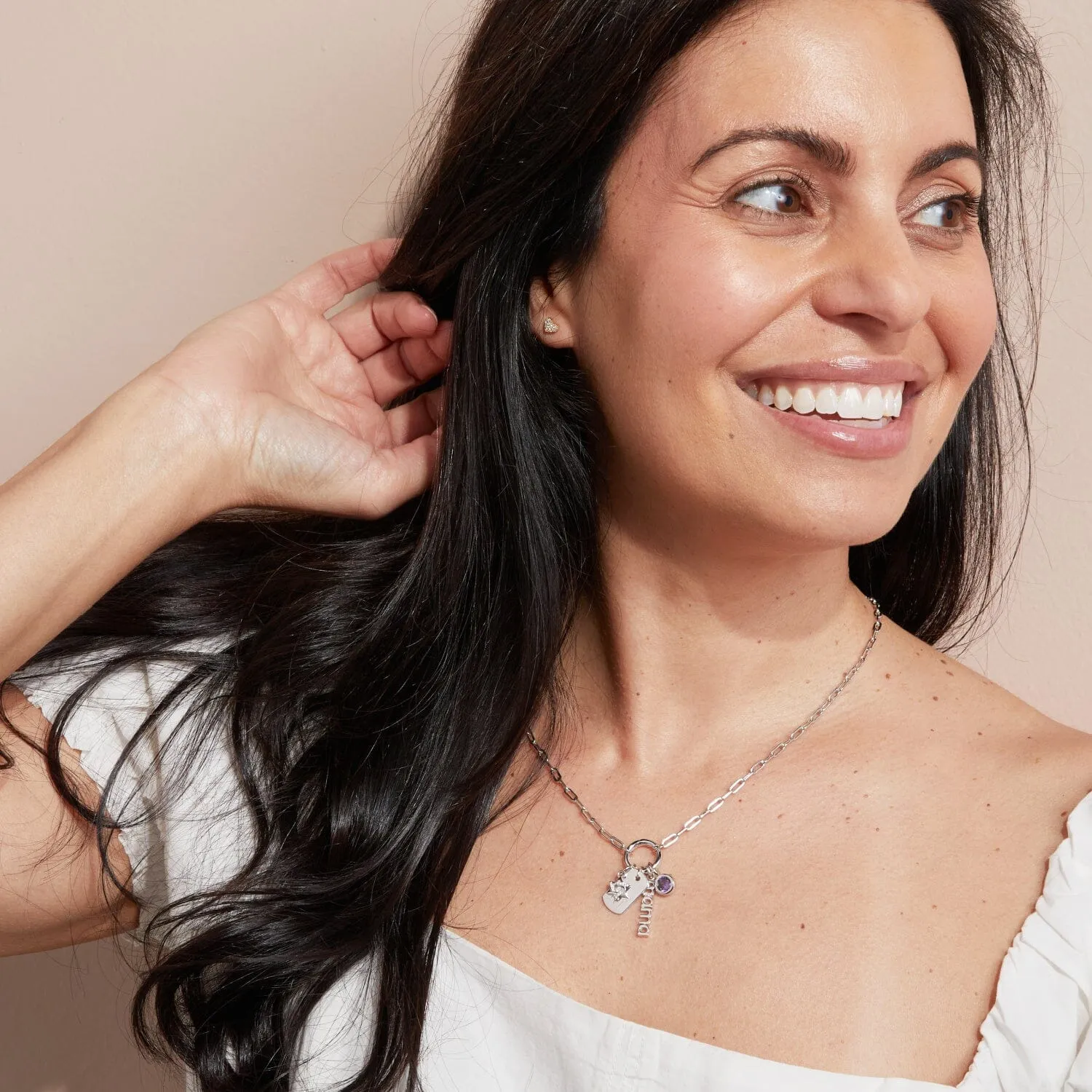 Front Clasp Paperclip Chain sold by Tiny Tags product image thumbnail 5