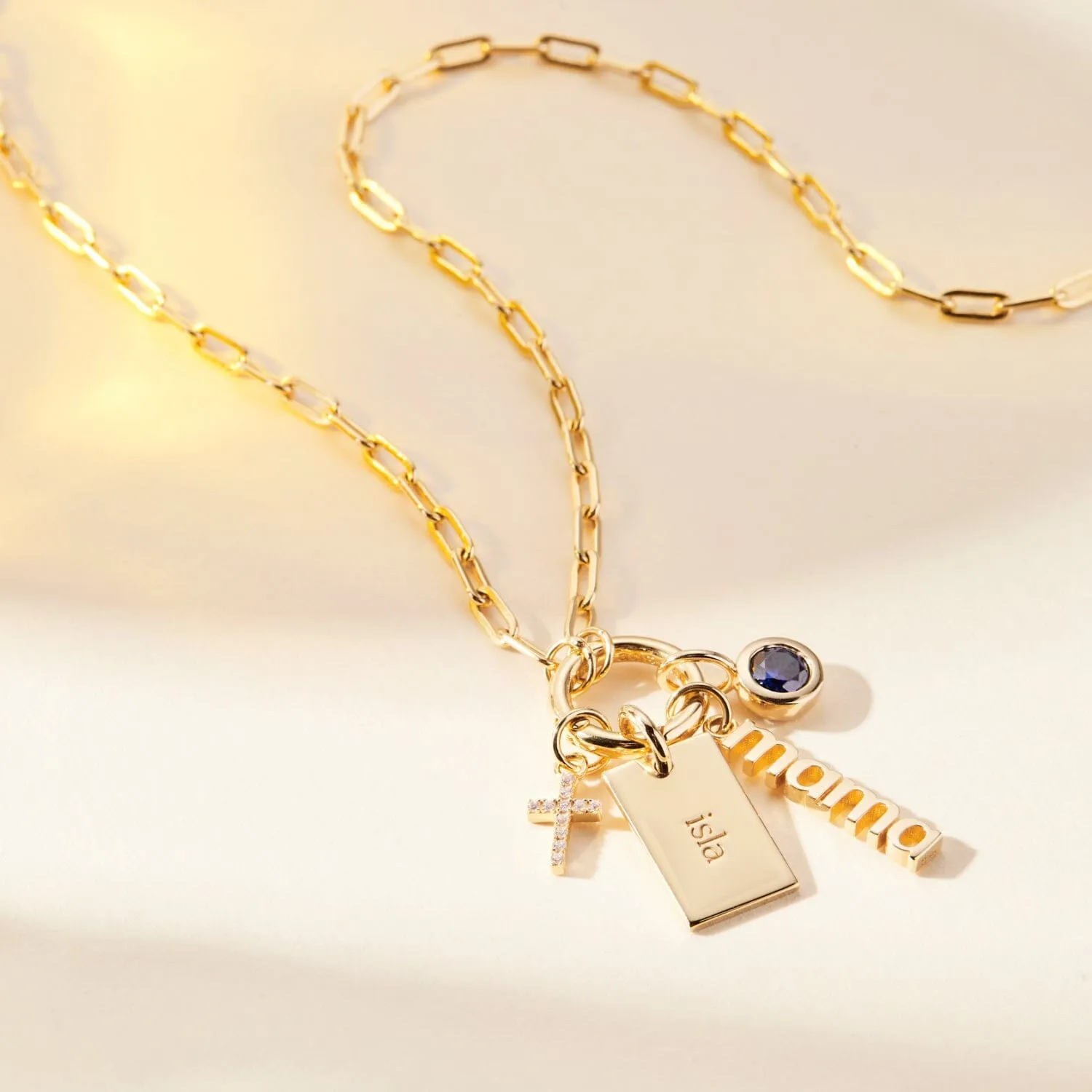 Front Clasp Paperclip Chain sold by Tiny Tags product image thumbnail 4