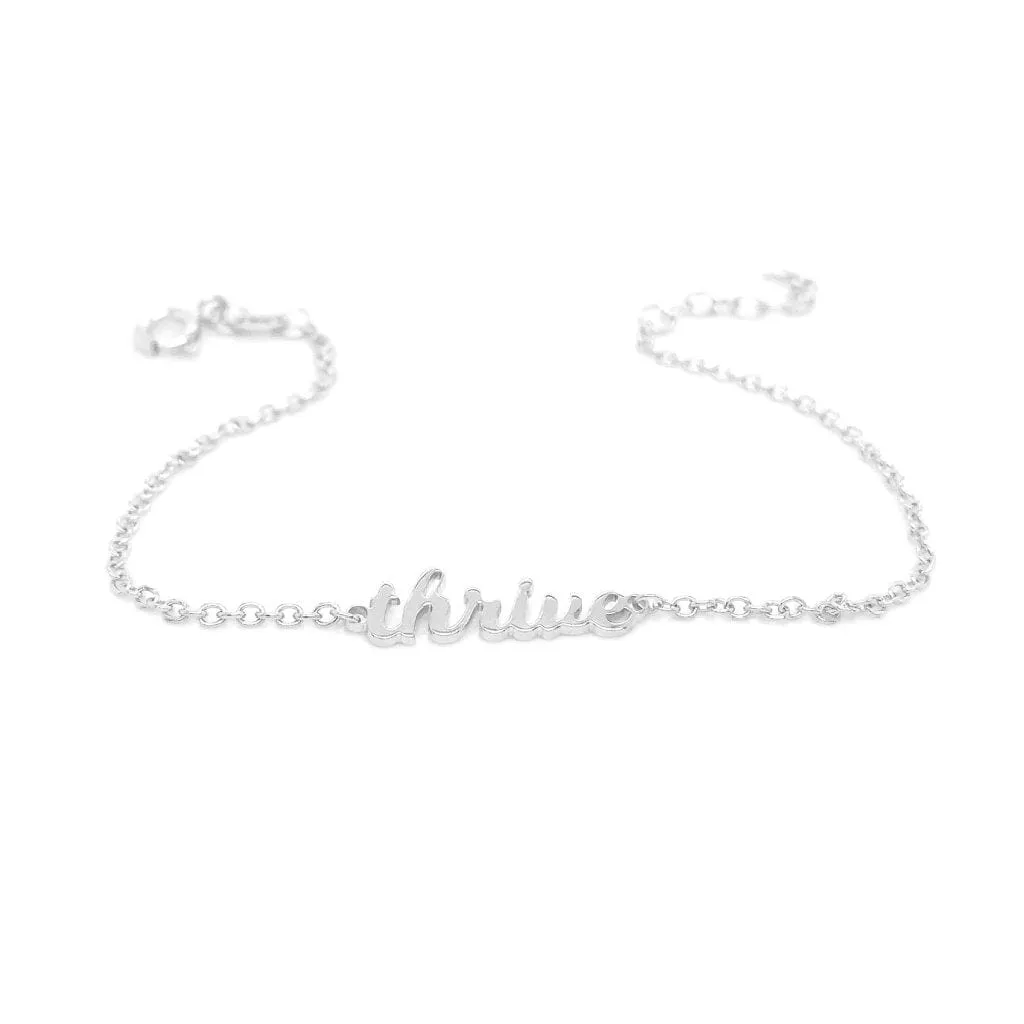 Script 'thrive' Nameplate Bracelet sold by Tiny Tags product image thumbnail 3