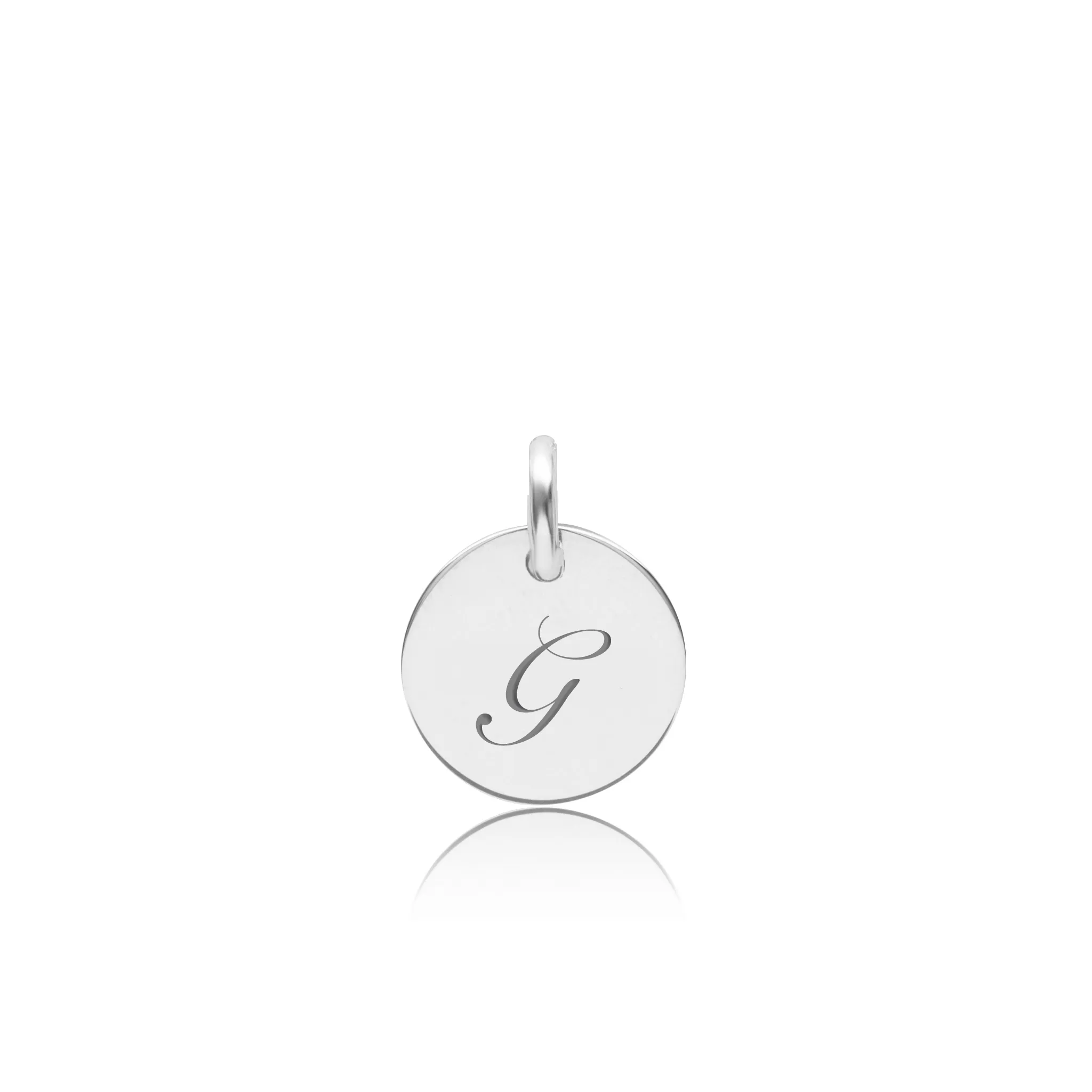14k Gold Script Initial Circle sold by Tiny Tags product image thumbnail 2