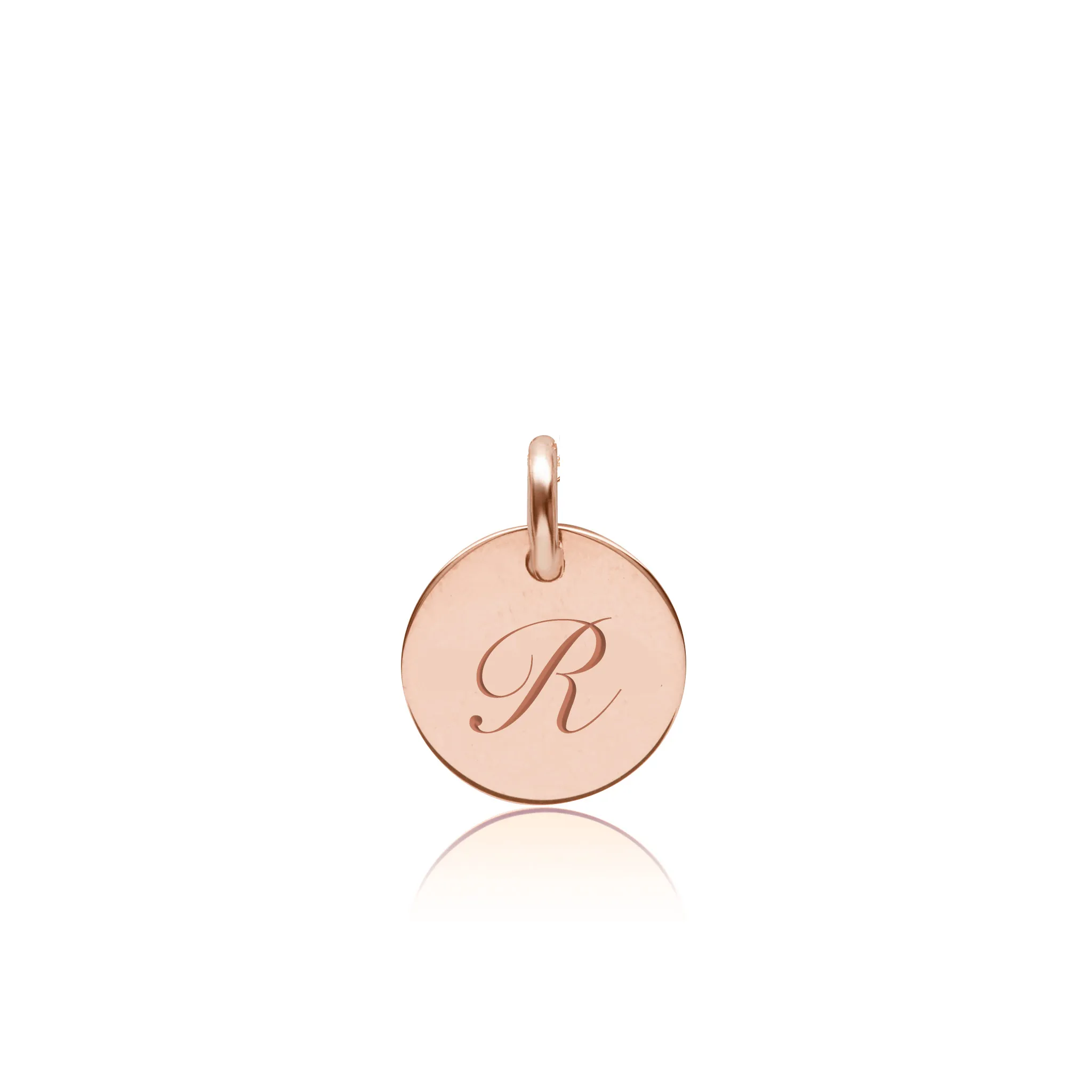 14k Gold Script Initial Circle sold by Tiny Tags product image thumbnail 3