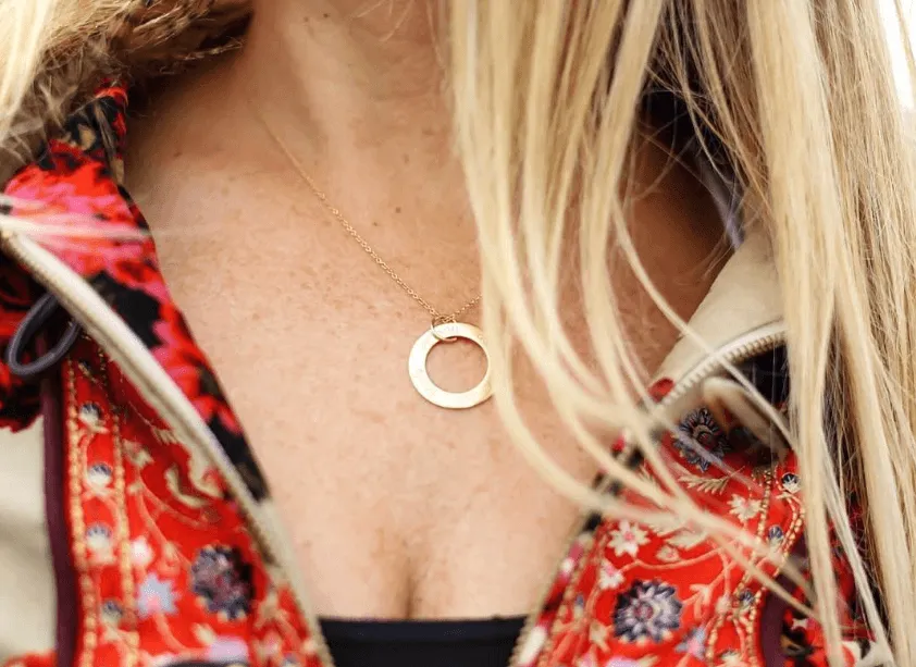 Gold Circle Pendant Necklace - 4 Names sold by Tiny Tags product image thumbnail 4