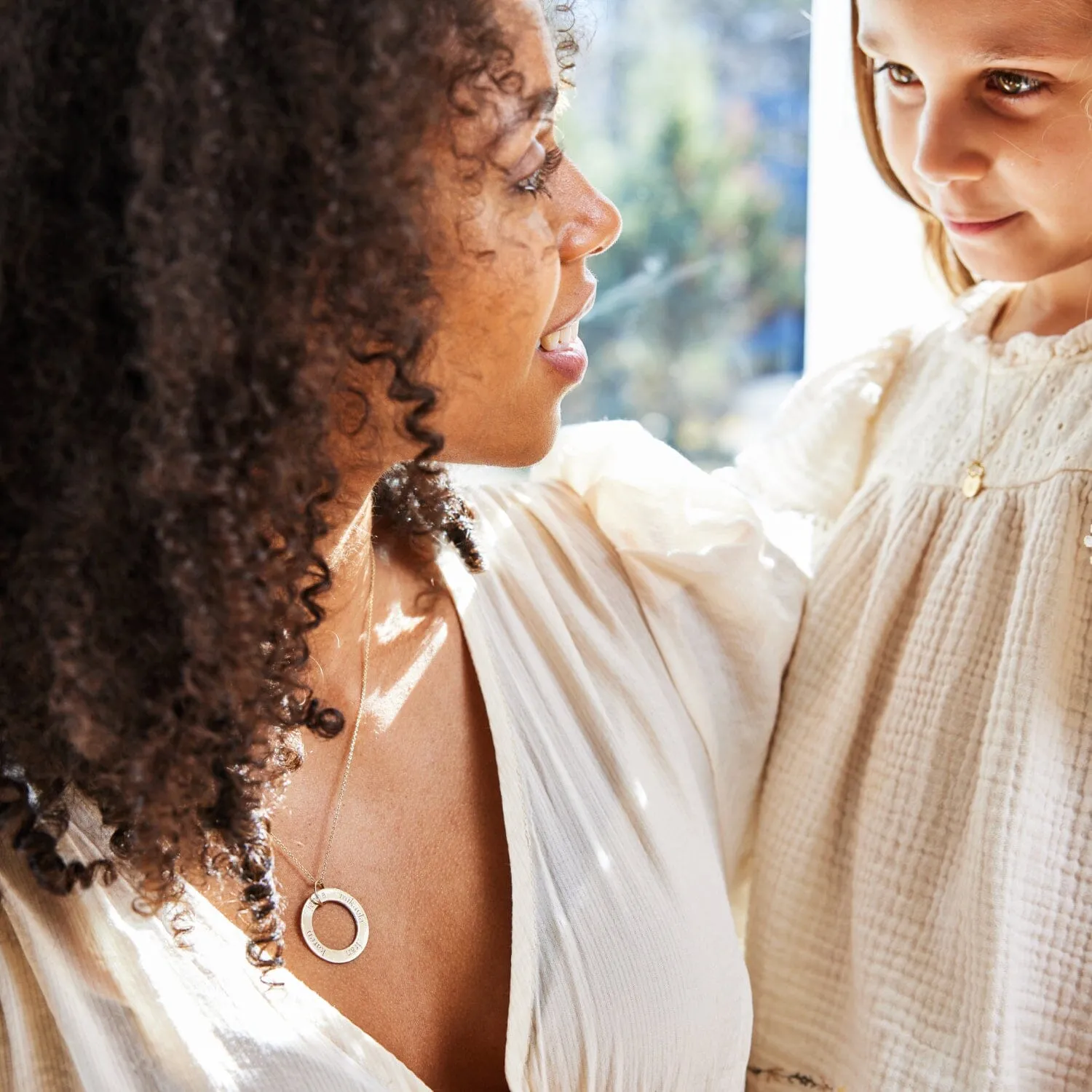 Gold Circle Pendant Necklace - 4 Names sold by Tiny Tags product image thumbnail 3