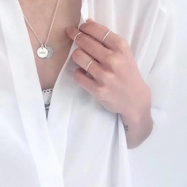 Sterling Silver Initial Circle - Lowercase sold by Tiny Tags product image thumbnail 2