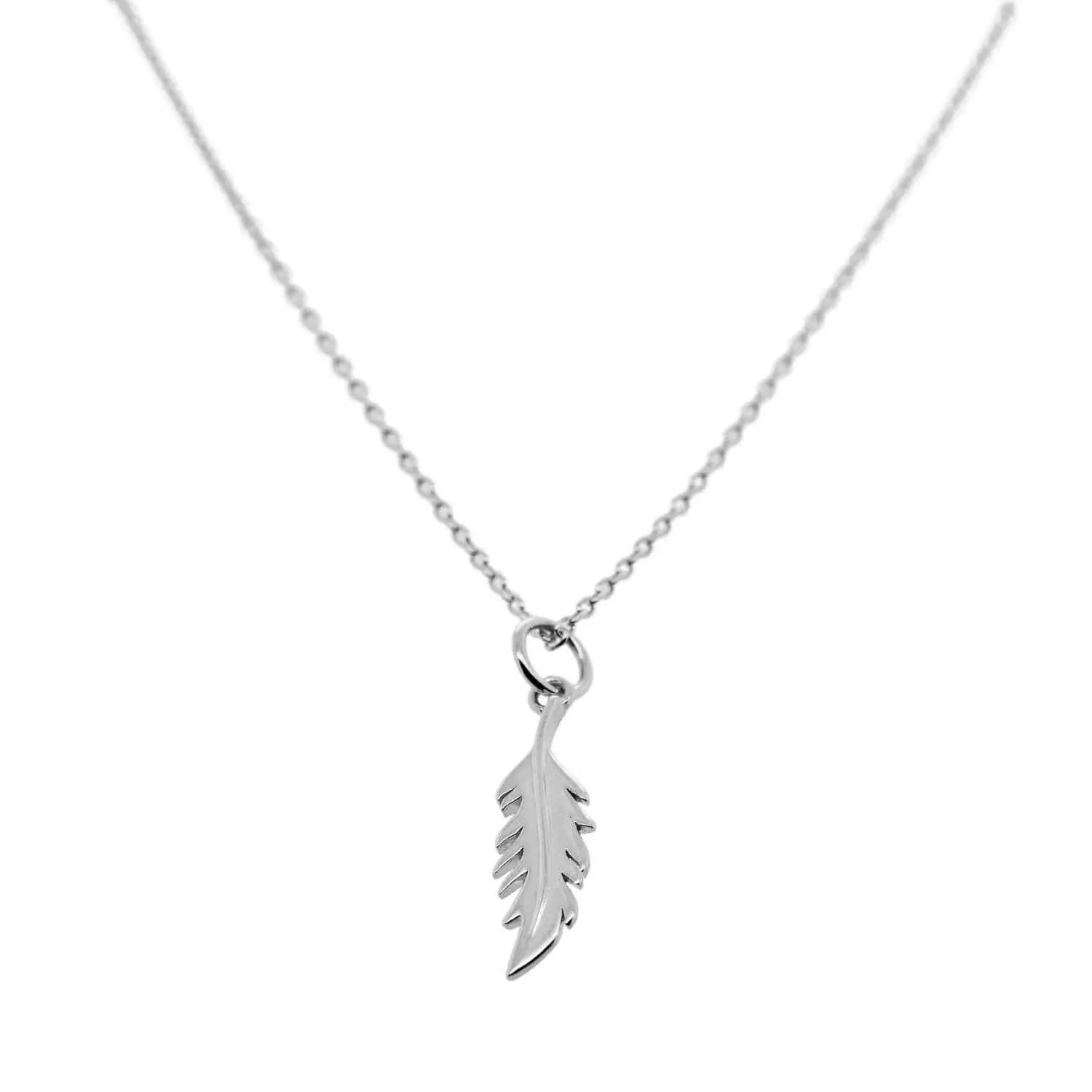 Vertical Flamingo Feather Necklace by Lindsey Gurk sold by Tiny Tags product image thumbnail 3