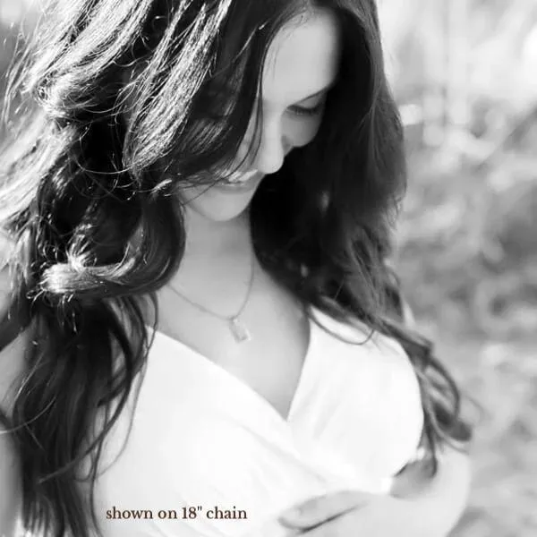 Sterling Silver Circle & Mini Dog Tag Necklace sold by Tiny Tags product image thumbnail 2