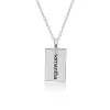 Sterling Silver Mini Dog Tag Necklace sold by Tiny Tags