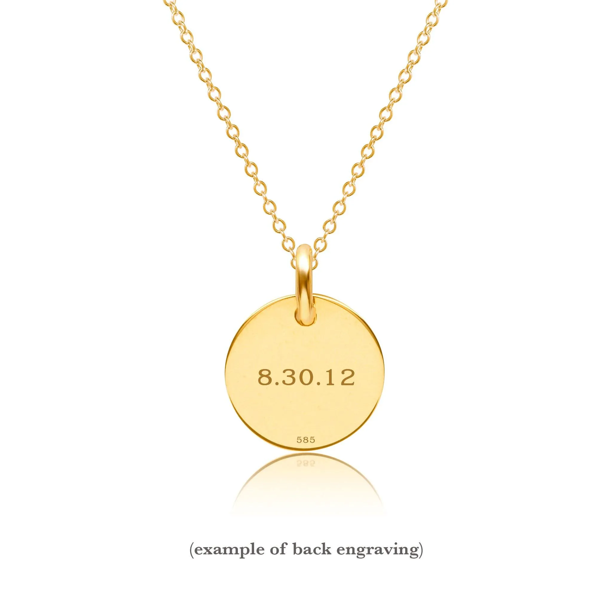 Gold Initial Circle Necklace - Lowercase sold by Tiny Tags product image thumbnail 2