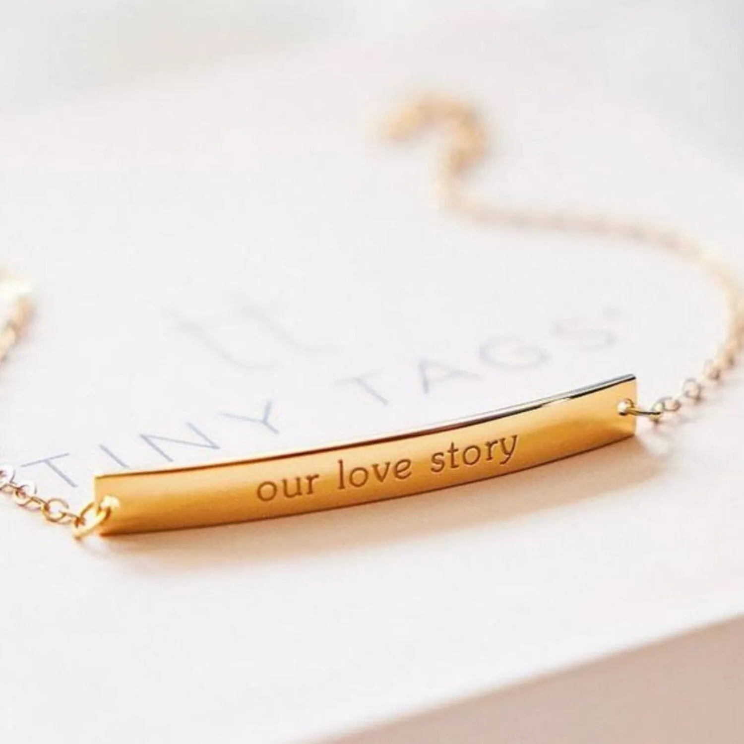 14k Gold Bar Bracelet sold by Tiny Tags product image thumbnail 3