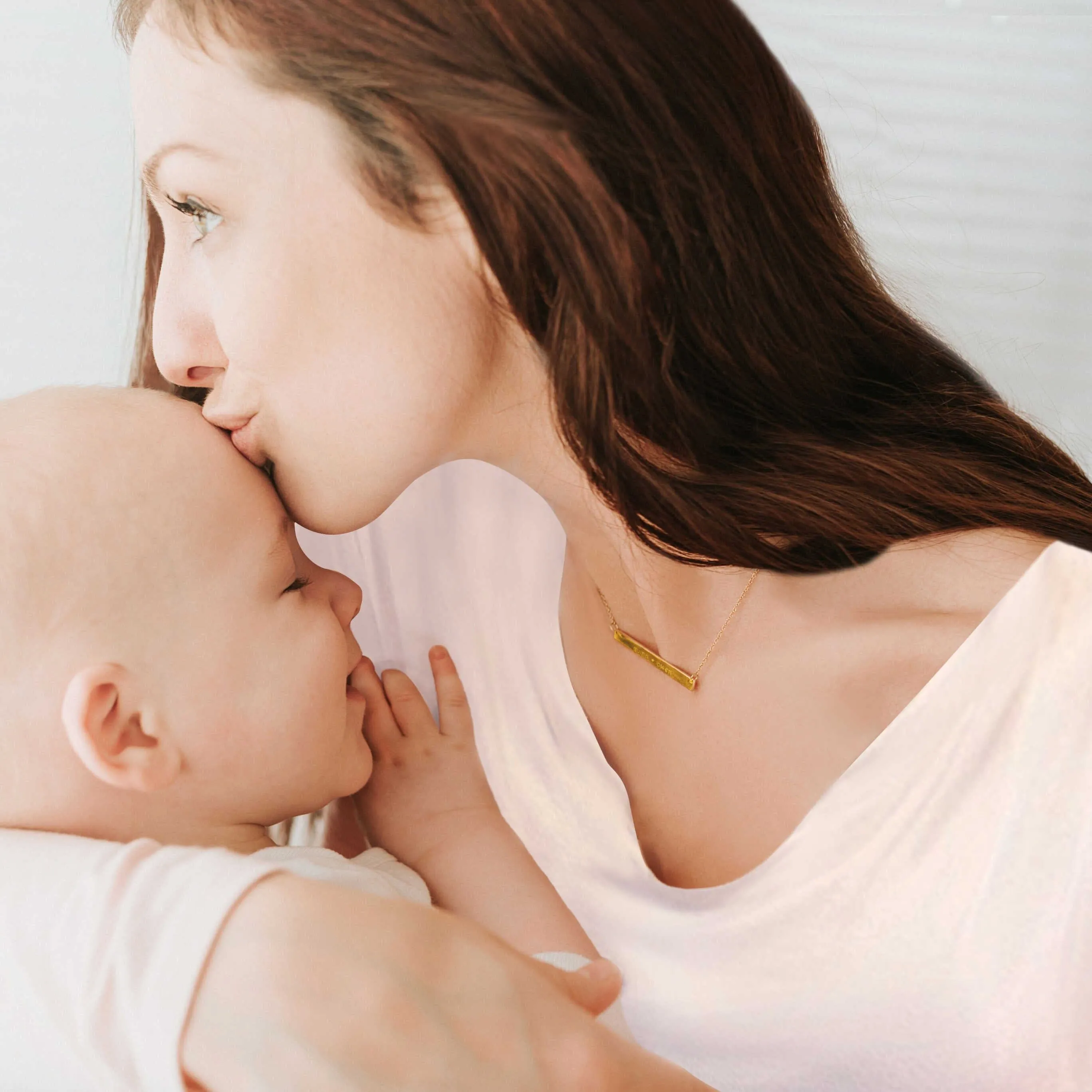 Personalized Skinny Bar Birthstone Necklace - 3 Stones sold by Tiny Tags product image thumbnail 3