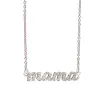 14k Gold Pavé Diamond Script Mama Necklace sold by Tiny Tags