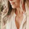 14k Gold Script Initial Nameplate Necklace sold by Tiny Tags