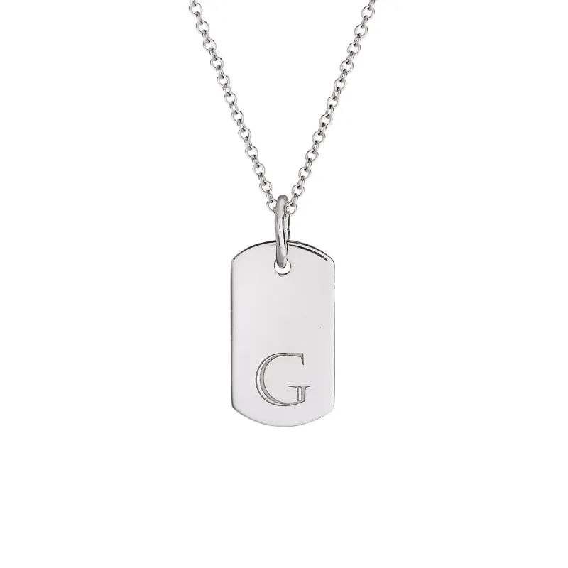 Rounded Mini Dog Tag Necklace sold by Tiny Tags