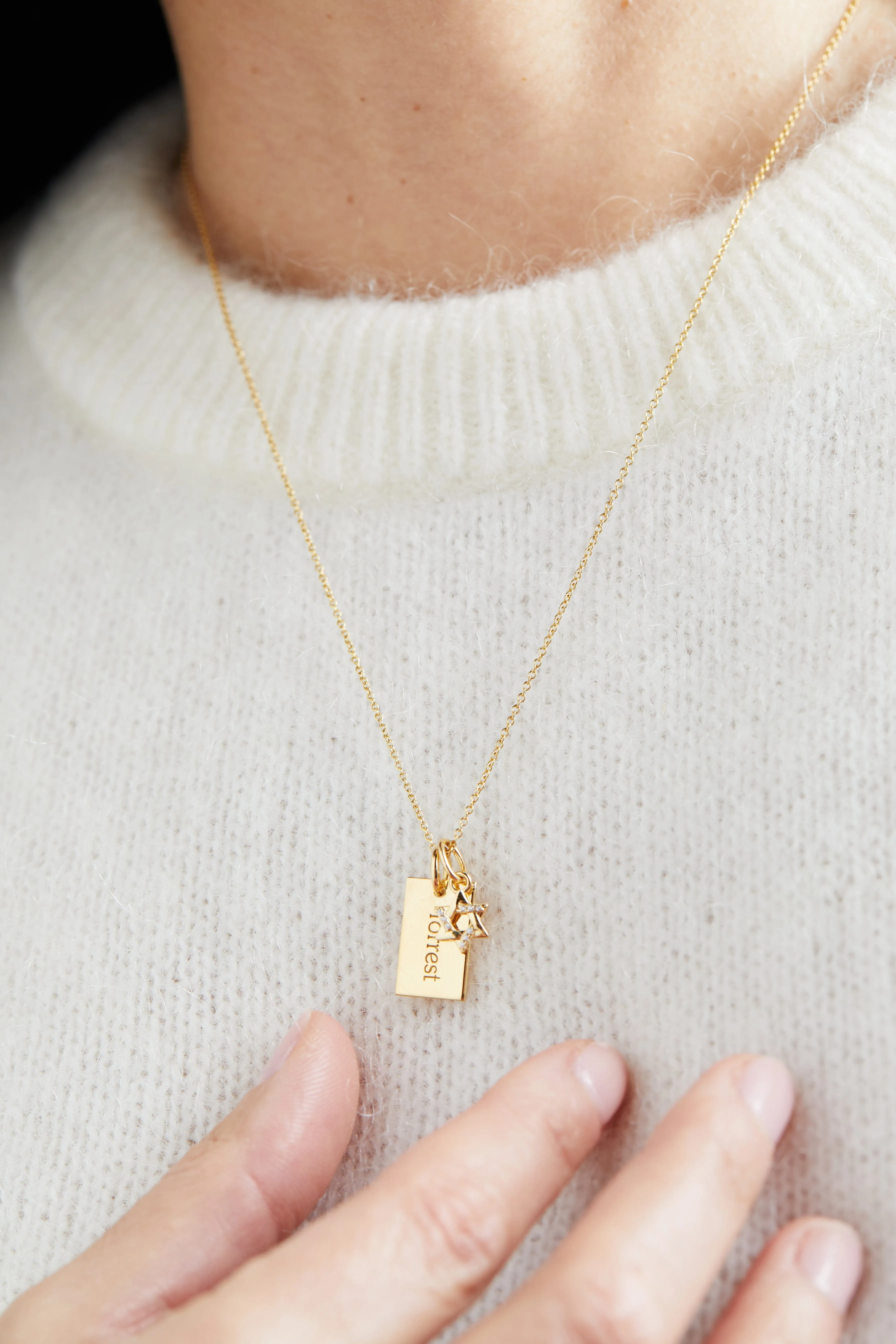 14k Gold Star Of David Necklace sold by Tiny Tags product image thumbnail 3