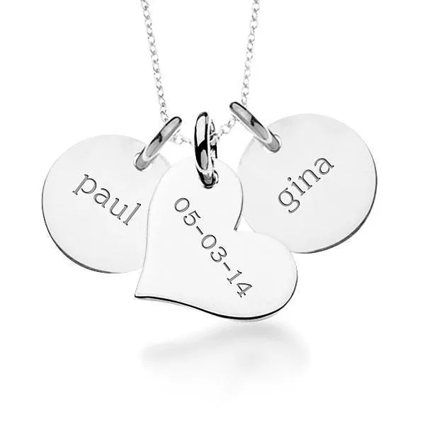 14k Gold Circles & Heart Necklace sold by Tiny Tags product image thumbnail 3