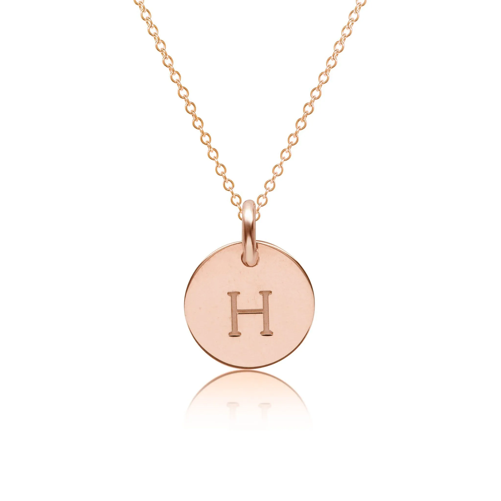 14k Gold Initial Circle Necklace - Uppercase sold by Tiny Tags product image thumbnail 3