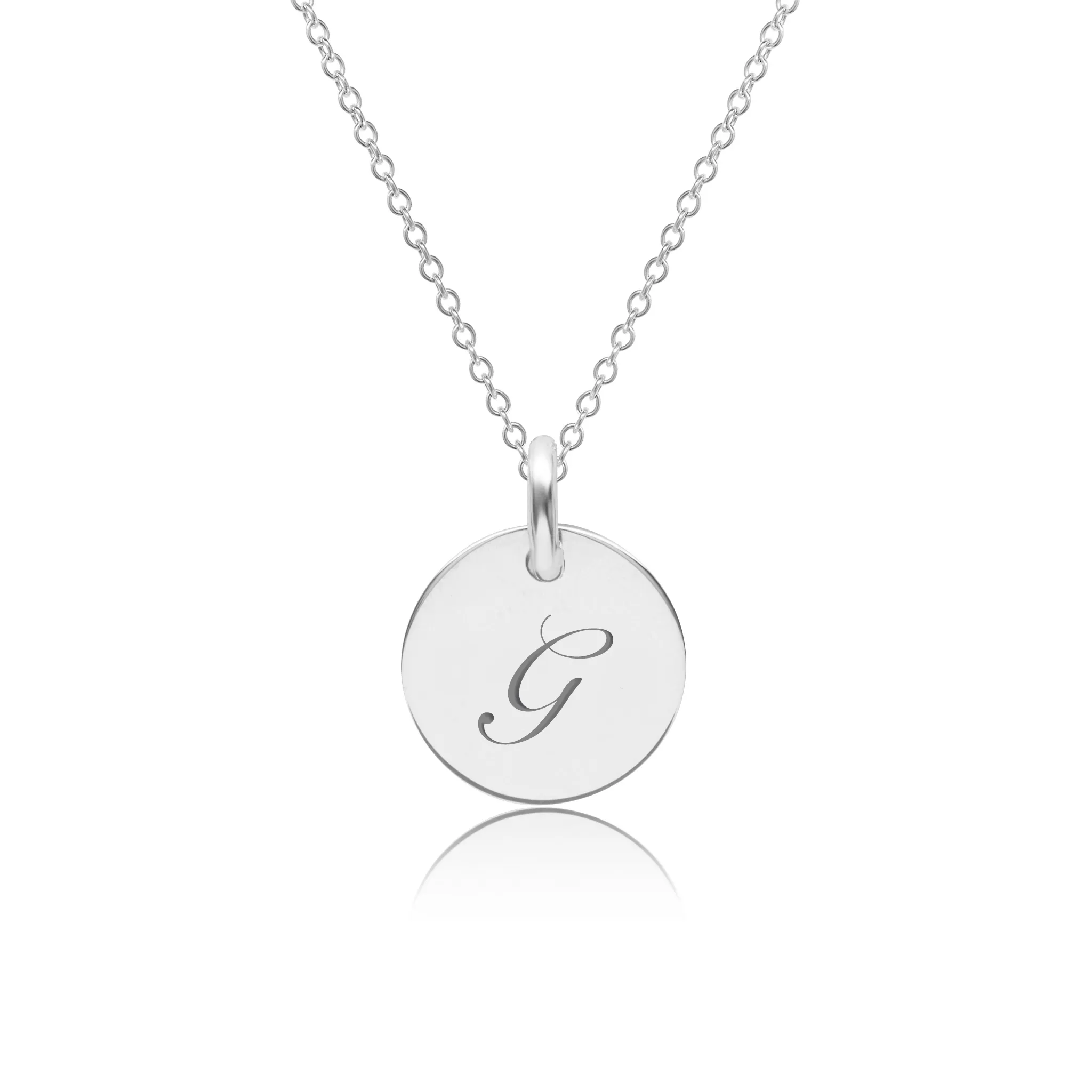 14k Gold Script Initial Circle Necklace sold by Tiny Tags product image thumbnail 4