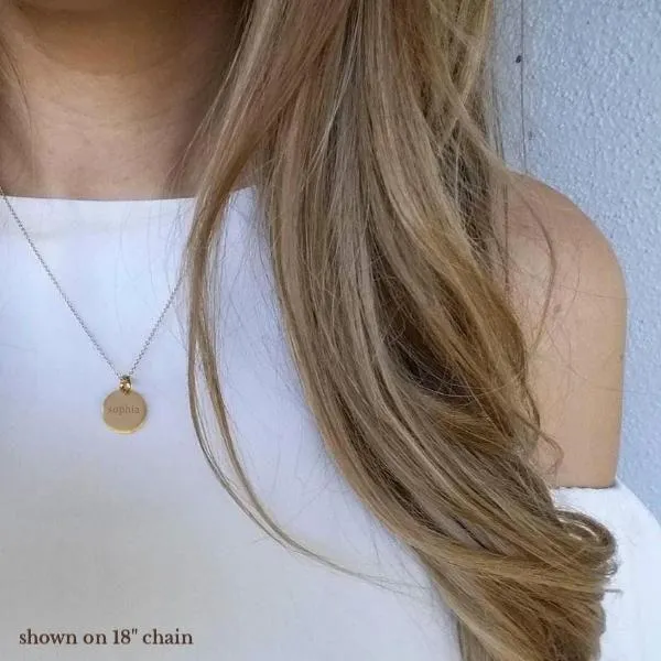 14k Gold Circle Necklace sold by Tiny Tags product image thumbnail 4